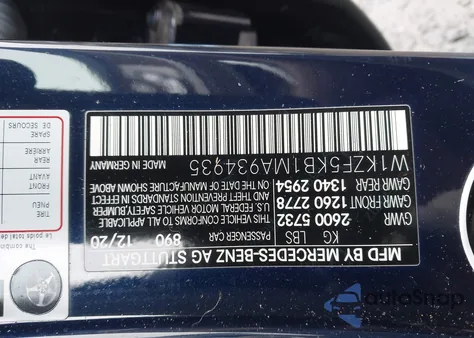 2021 Mercedes-Benz E 450 4Matic z USA, uszkodzony, nr VIN W1KZF5KB1MA934935